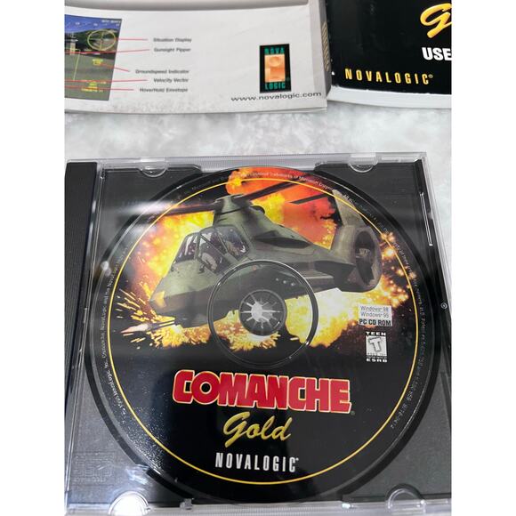 Comanche Gold PC CDROM NovaLogic 1998 Complete w/ Manual Strategy Guide Win95/98 - Picture 2 of 4